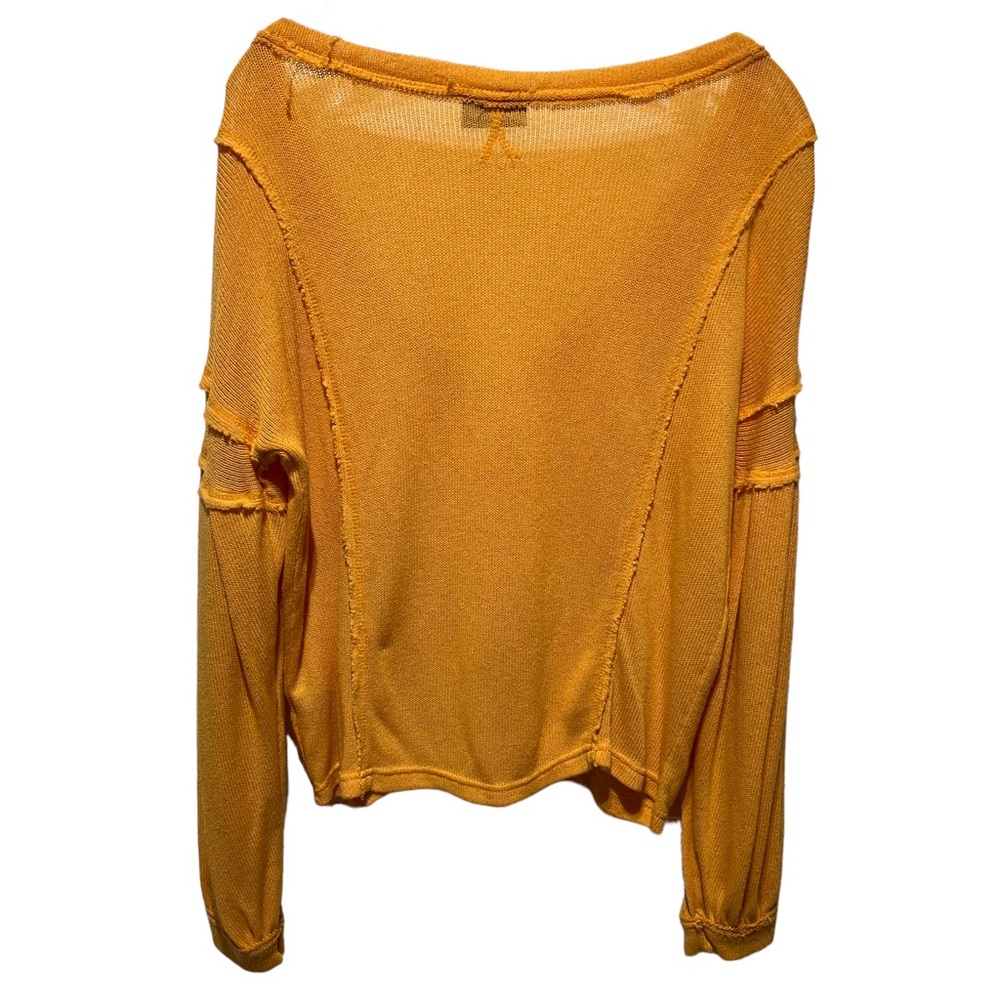 VICI Capitol Reef V-Neck Knit Pocket Top Yellow Sweater Top Small - Picture 5 of 13